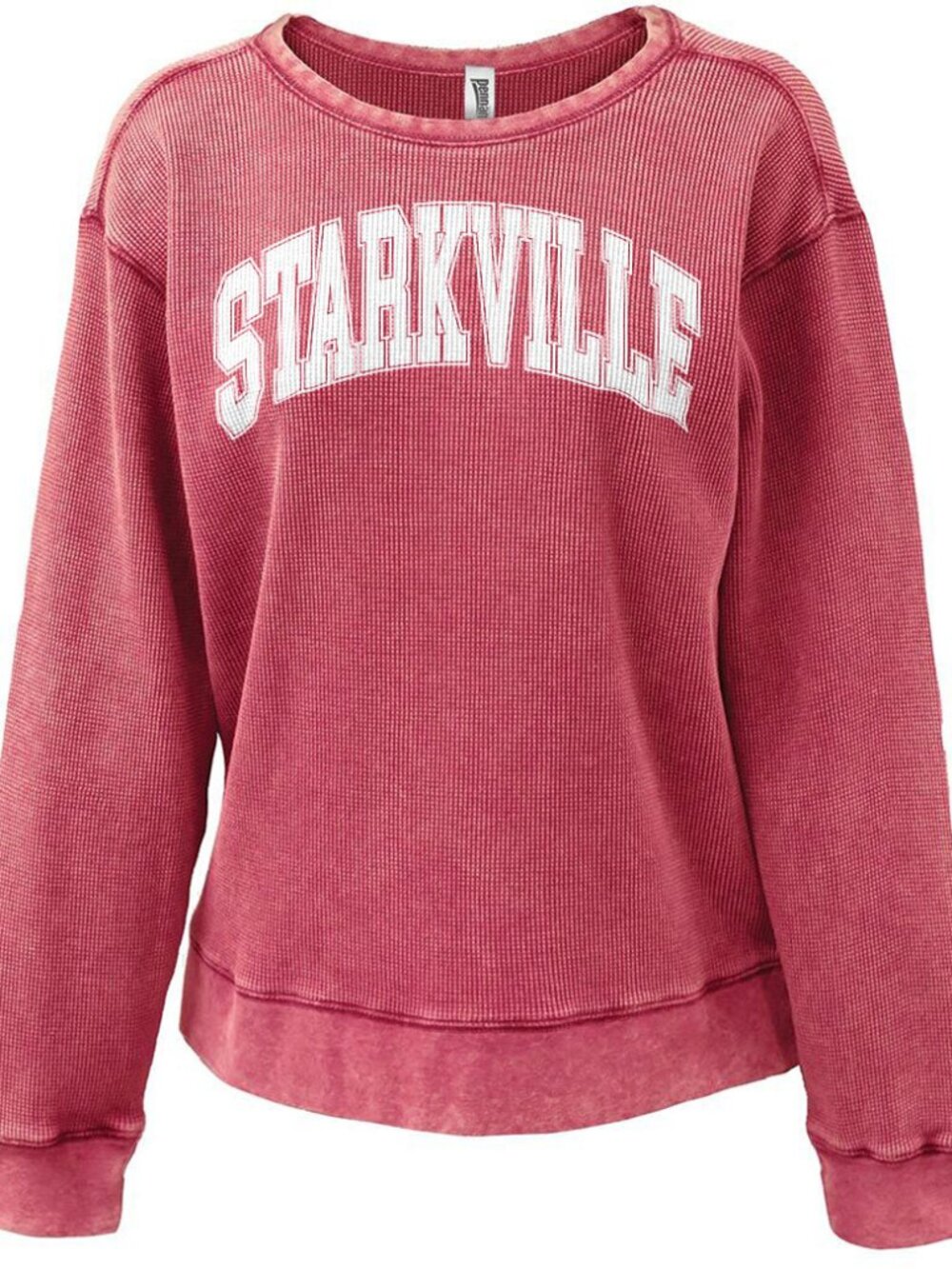 Starkville MSU Women's Mini Waffle Crew BRICK